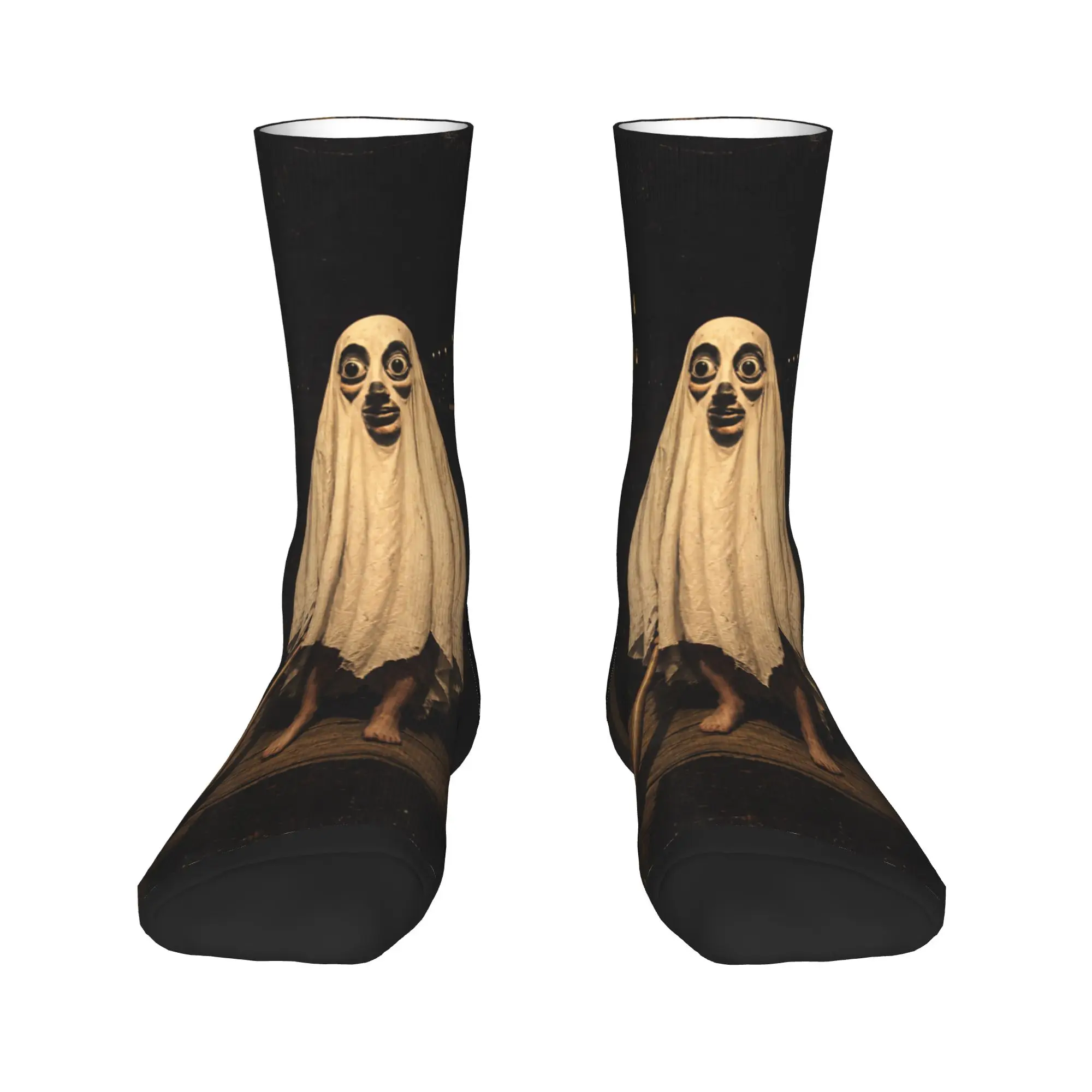 Tung Tung Tung Sahur Halloween Spooky Meme Ghost Brainrot Socks  Modern Stockings Autumn Men's Socks Comfortable Outdoor Socks