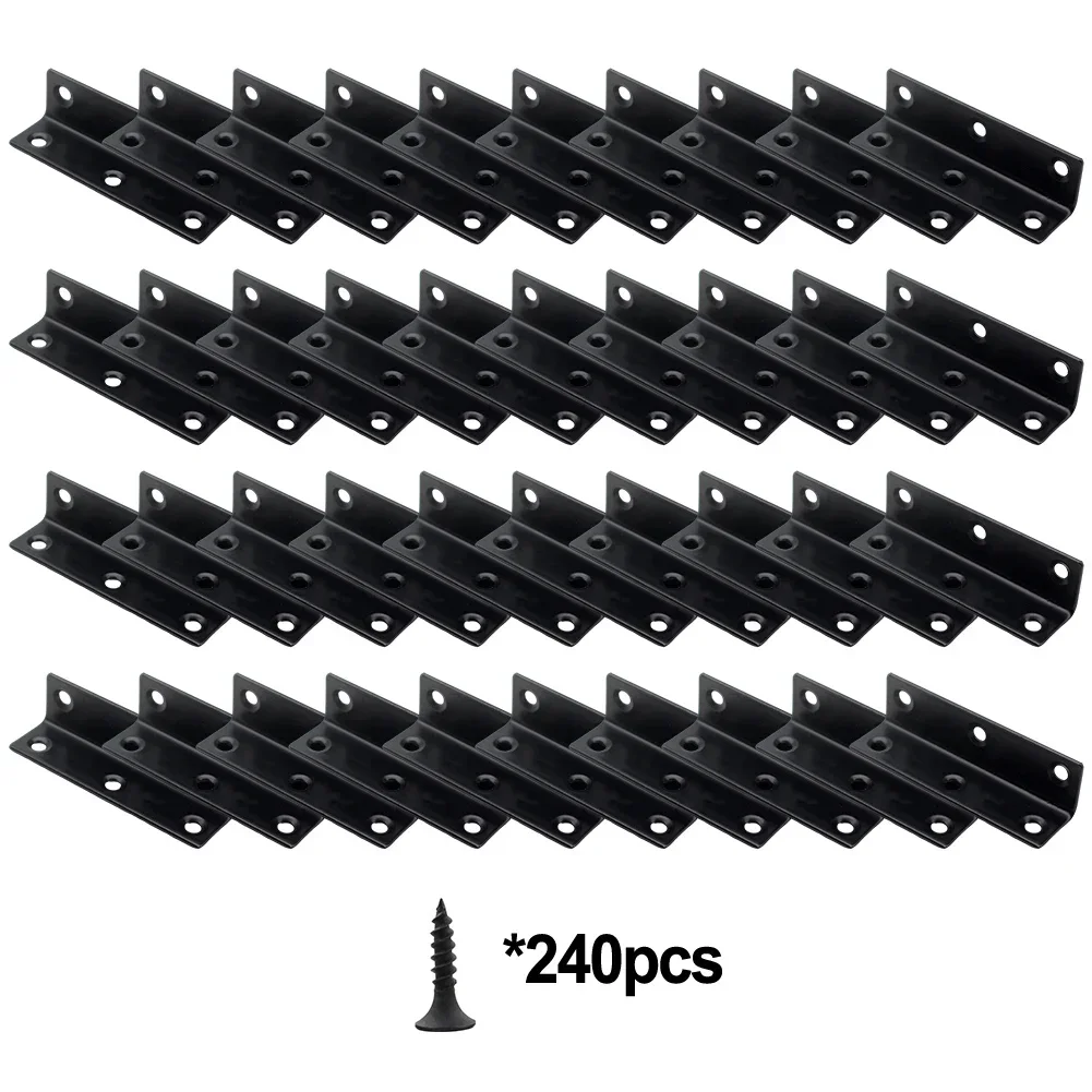 Stainless Steel L Brackets for Raised Garden Bed 10 Pack with Mounting Screws for Stable Support in Home Improvement Projects