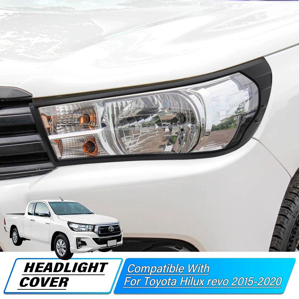 

Head Lamp Protector Decorative Head Light Cover Surrounds Trim for Toyota Hilux Revo 2015 -2020 4X4 Styling Accessories