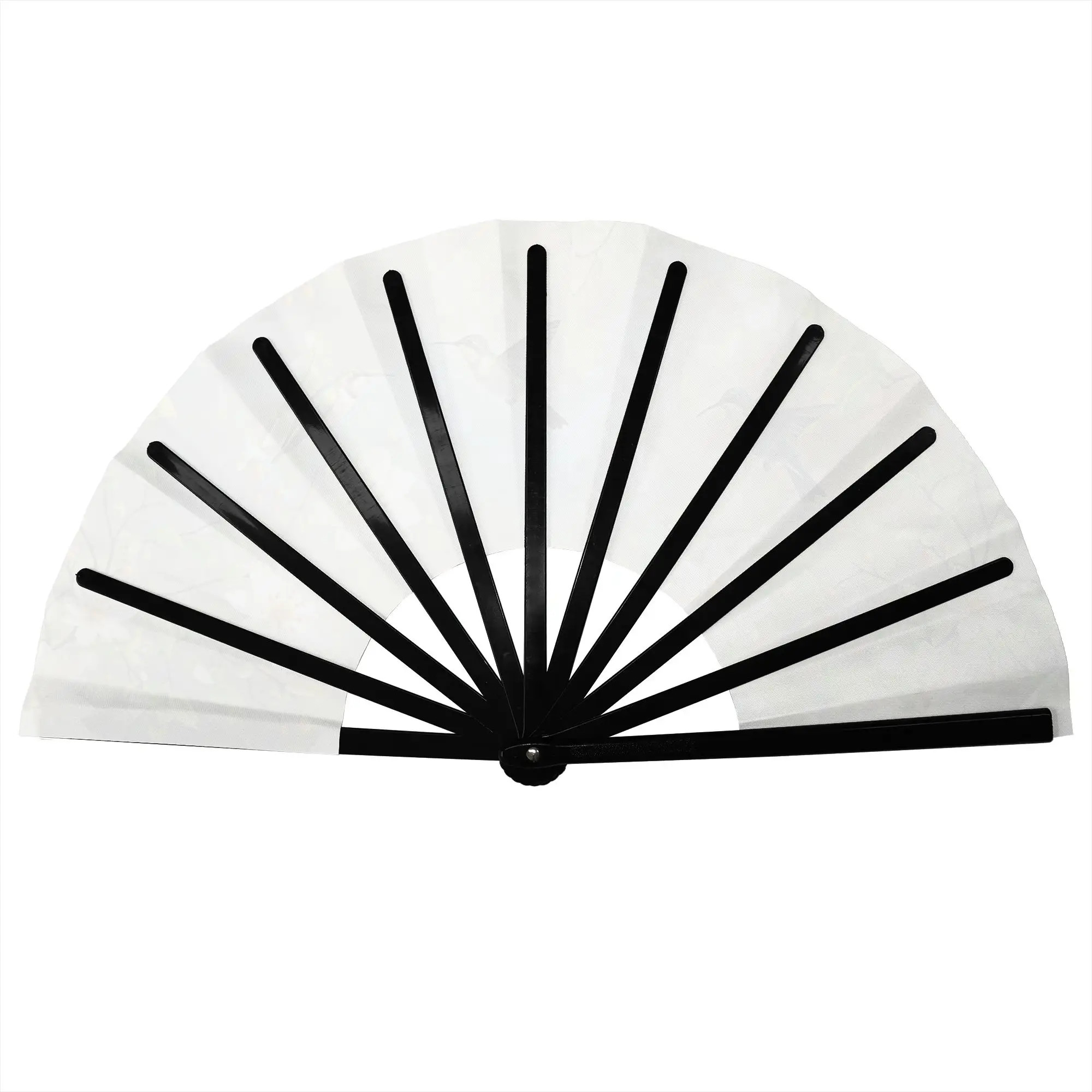 Flowers Fragrant And Birds Singing Folding Hand Fan  Polyester Fabric Fan Fashion Summer Accessory Decorative Fans