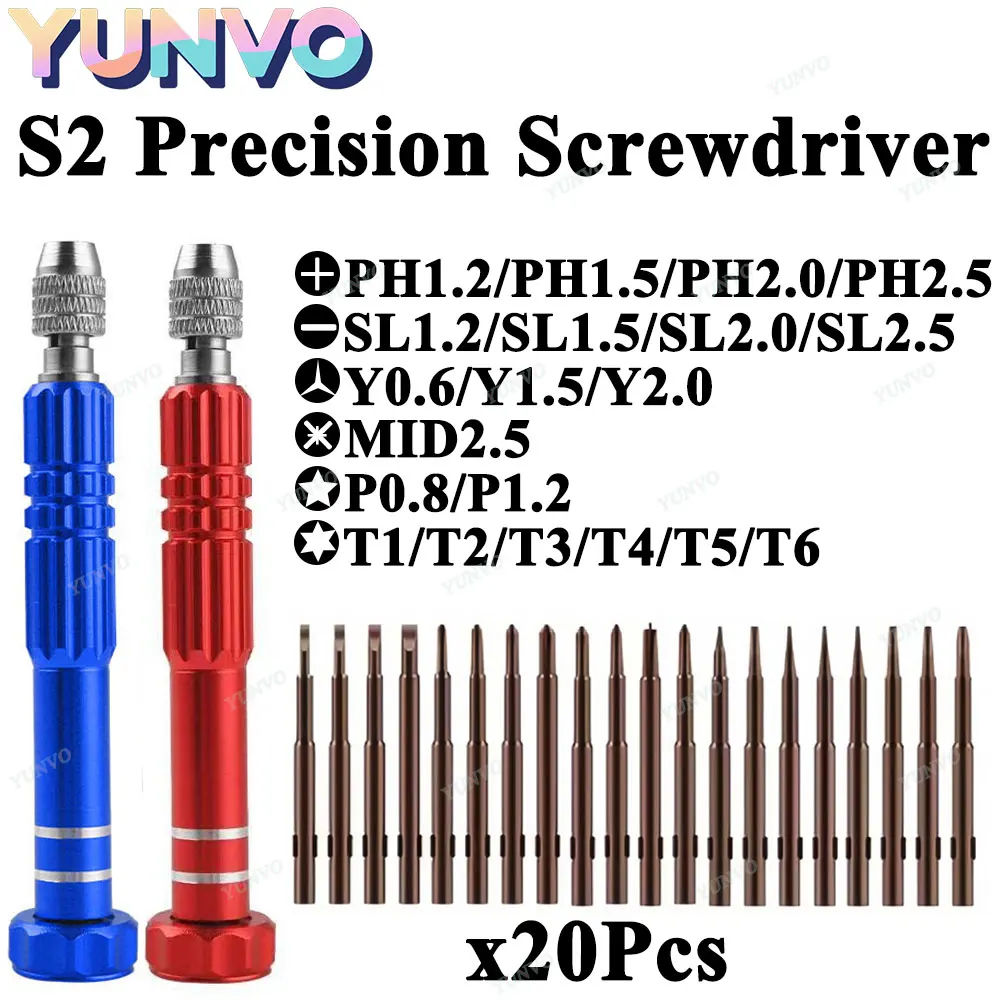 20 in1 أدوات إصلاح الهاتف مفك النظارات أدوات يدوية متعددة الوظائف مفك النظارات مكبرة ساعة طقم تصليح الهاتف