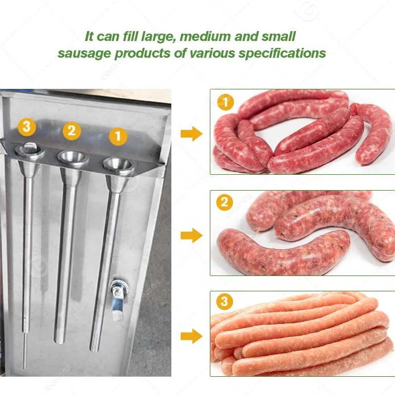 Sausage High Output Production Pneumatic Quantitative Water Twist Pork Enema Used Fill Stuffer Make Machine