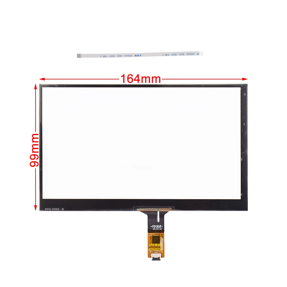 

7inch 164*99mm 6 pin Capacitive Touch Screen Digitizer for Car DVD Navigation