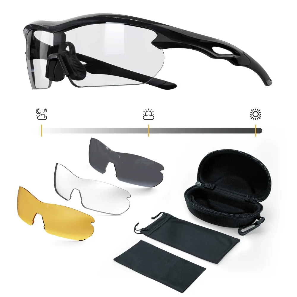 

New TR90 frame impact-resistant pickleball sports glasses replaceable goggles photochromic sunglasses