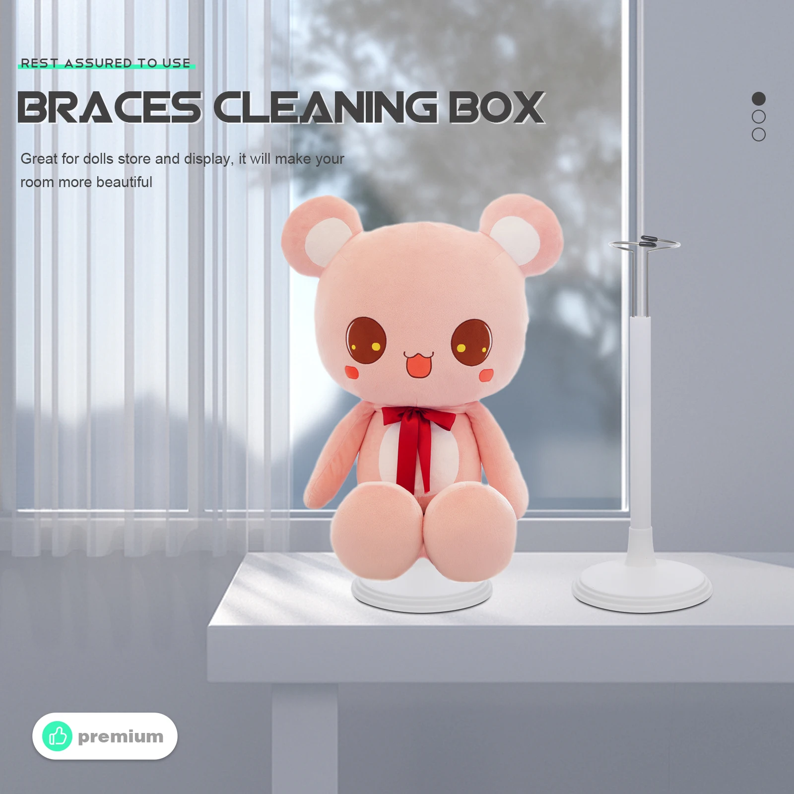 4 szt. Stojak Podpórka do Prezentacji Pluszowego Misia Uchwyt Figurka Kreatywny Regał do Przechowywania Model Zabawki