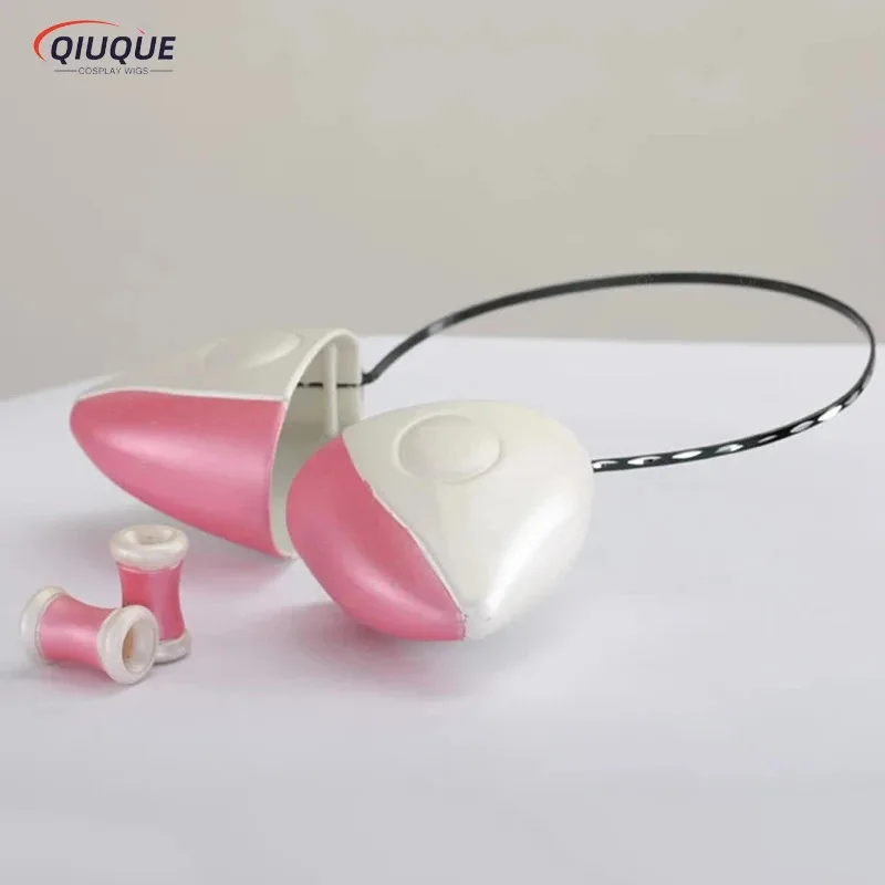 2025년형 51인치(130cm) 롱 밀크 골든 쇼비츠 치이 금발 코스프레 소품 귀 내열성 가발 + W