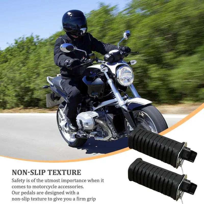 

Motorcycle Rear Pedal 1 Pair Rubber Metal Sturdy Motorcycle Foot Pegs Anti Slip Multifunctional Pedal Bracket Rest Passenger