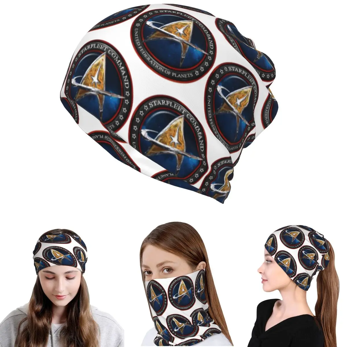 

Star Treks Science Fiction TV Series Bandana Neck Cover Magic Scarf Multi-use Headwear Beanies Hat for Men Women Adult Winter