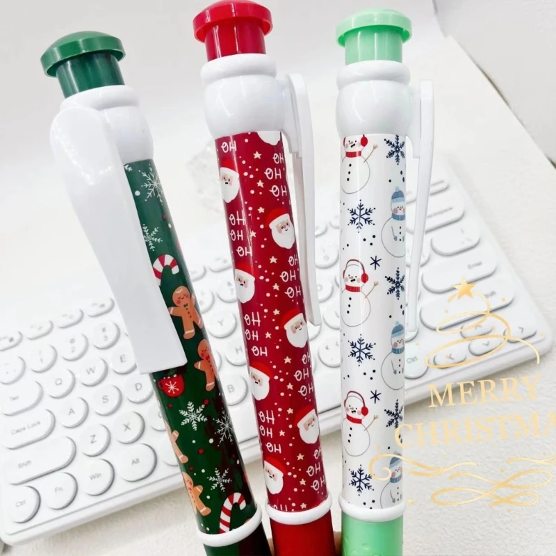 3 stuks nieuwigheid enorme kerstpen intrekbare enorme pen grappige enorme balpen voor kerstkousvullers