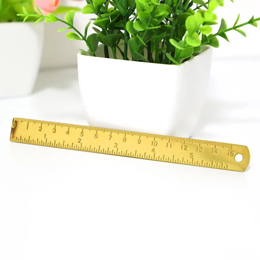 2Pcs Small Stainless Steel Ruler Compact Nordic Style Precise Scale for Students Architects Drafting Drawing School Supplies