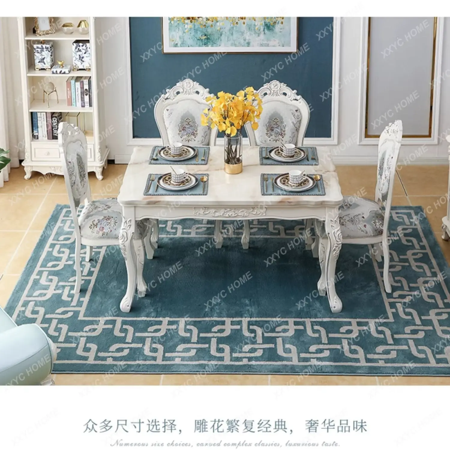 Unique Modern Dining Table Kitchen Chairs Set Restaurant Dining Tables Designer Rectangular Muebles De Cocina Furniture
