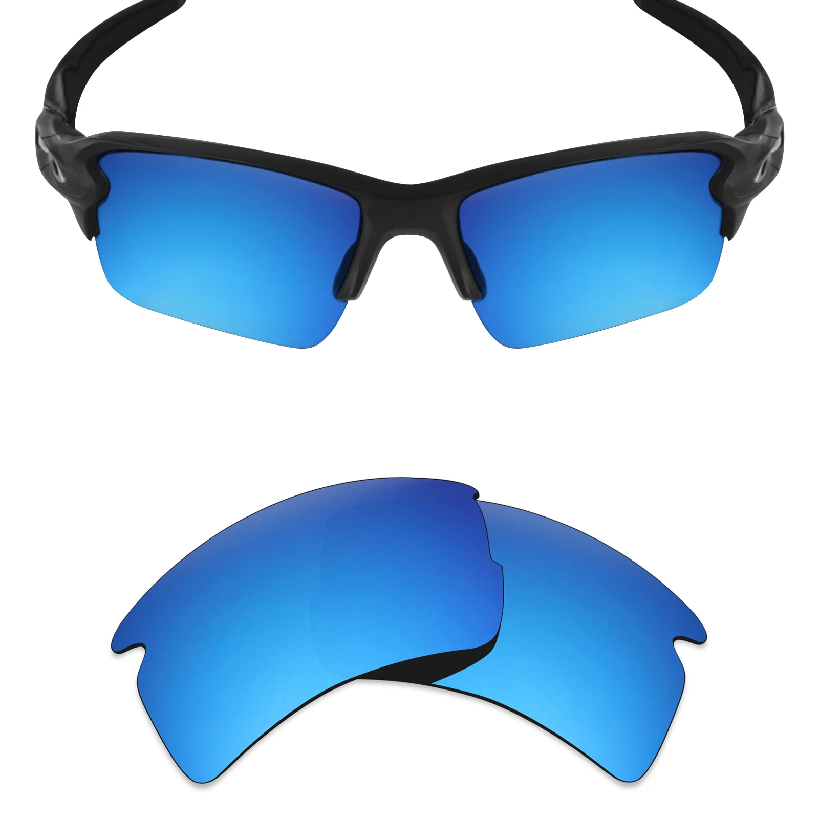 ezoptix123 Polarized / Non-Polarized Lenses Replacement for Oakley Flak 2.0 XL OO9188 - 59mm Sunglass