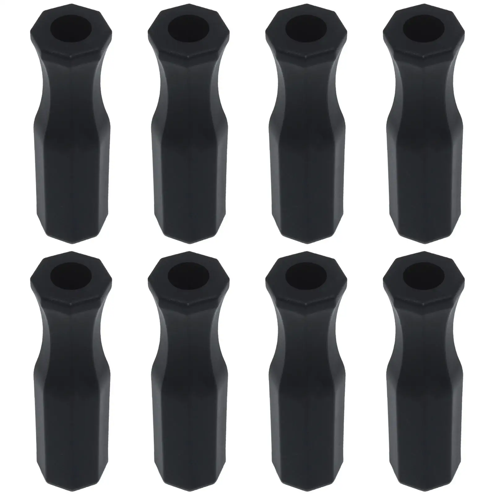 

8Pcs Foosball Handle Grips Black 5/8 inch Foosball Rods Octagonal Handles