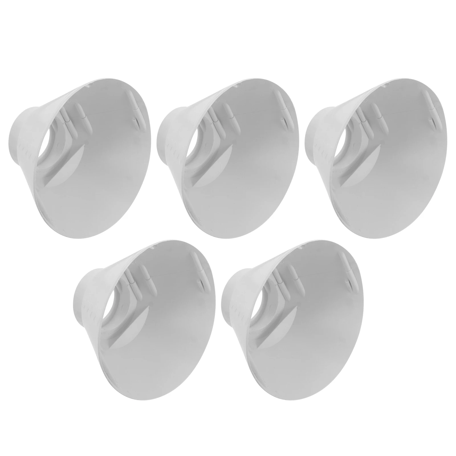 

5pcs Plastic Lamp Shades Screw Light Head Waterproof Protective For Outdoor Ceiling Industrial Lighting Replacement Light Cover