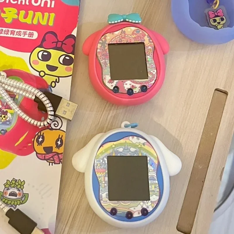 Sanrio Tamagotchi Uni Faceplate Silicone Protective Film Kawaii Sticker Cute Hellokitty Tamagotchi Ornament Protective Gift