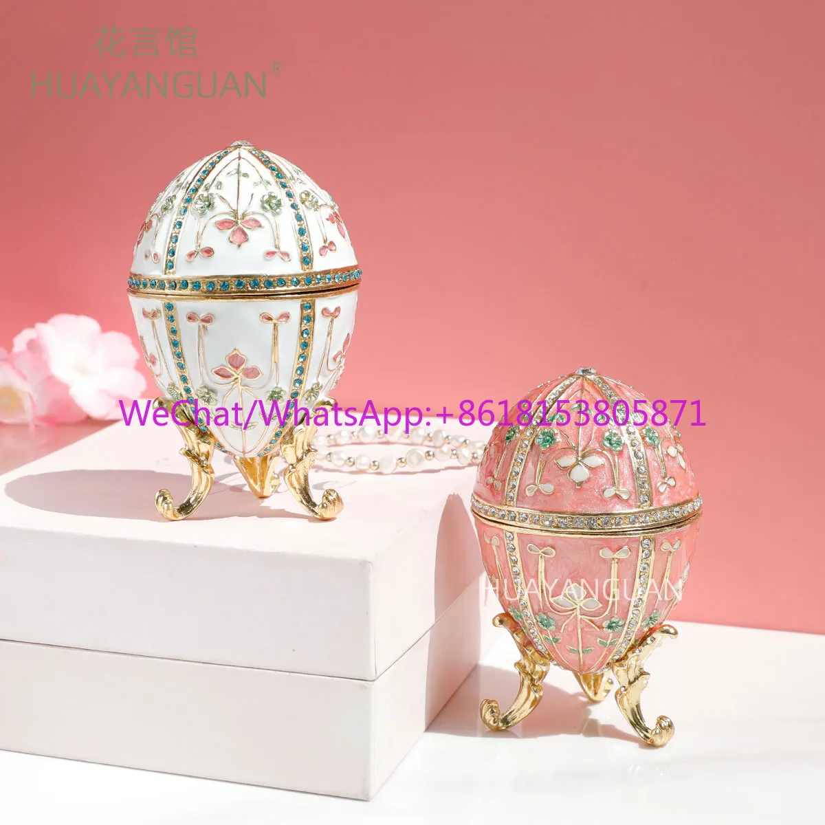 Egg Jewelry Box Enamel Craft Easter Gift Egg Jewelry Box Metal Crafts