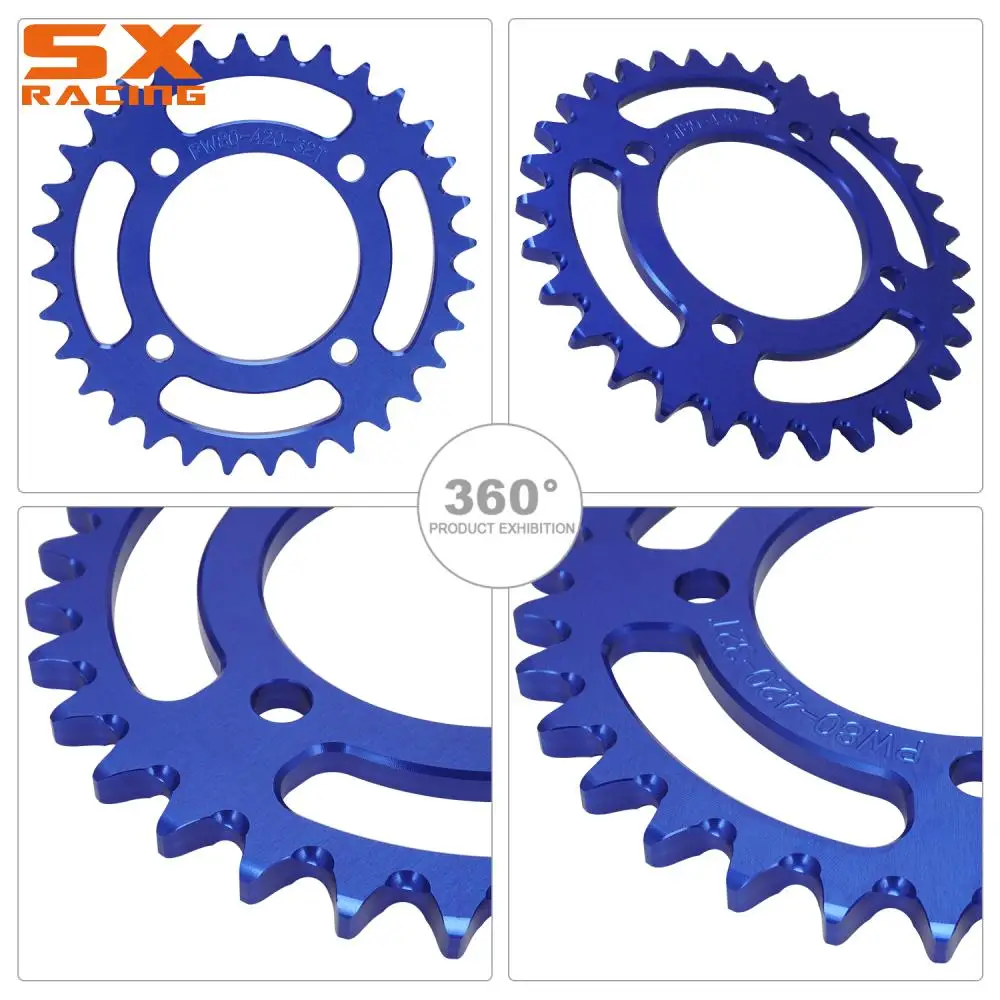 CNC Rear Sprocket Chain For Yamaha PW80 PW 80 Dirt Prit Bike New Motorcycle 32T 7075 Aviation Aluminum Alloy