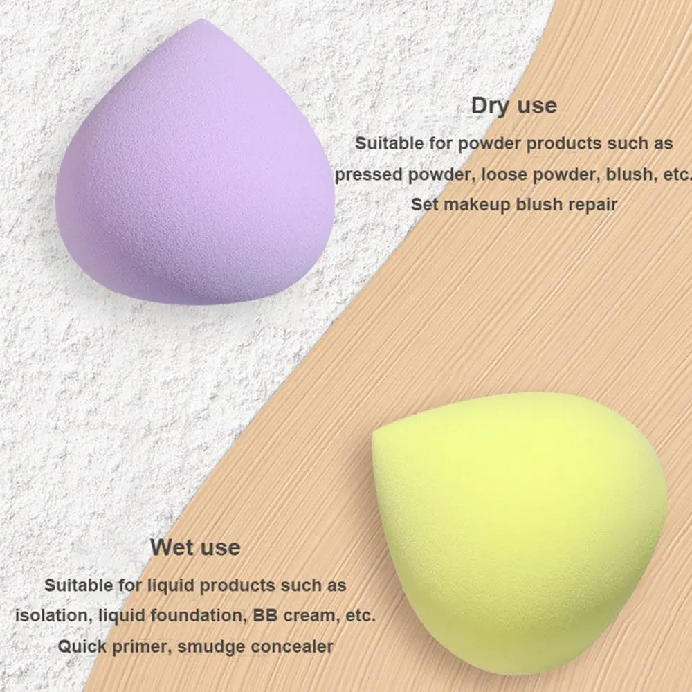 Colorful Soft Dry Wet Use Blusher Concealer Beauty Tool Makeup Sponge Egg Cosmetic Puff With Case Foundation Puff