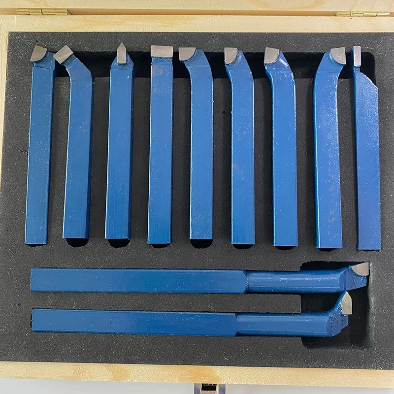 11PCS Metal Carbide Tip Lathe Cutting 12x12mm Turning Boring Bit Mini Lathe Tool Set Threading OEM DIJIN Brand