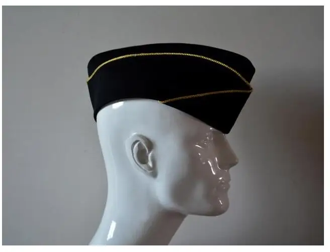 Cappello americano Navy Boat Cap Bend Spring Uomo Nero