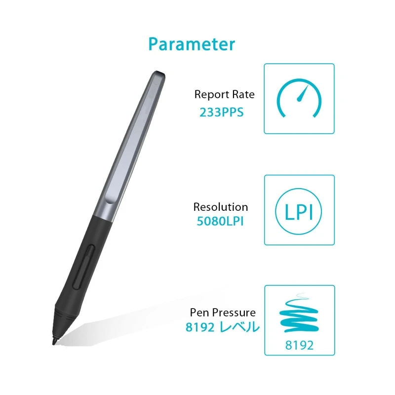 Stylet numérique sans batterie pour HUION PW100, 8192 niveaux de pression, pour H640P H950P H1060P H1161 HC16 HS64 HS610