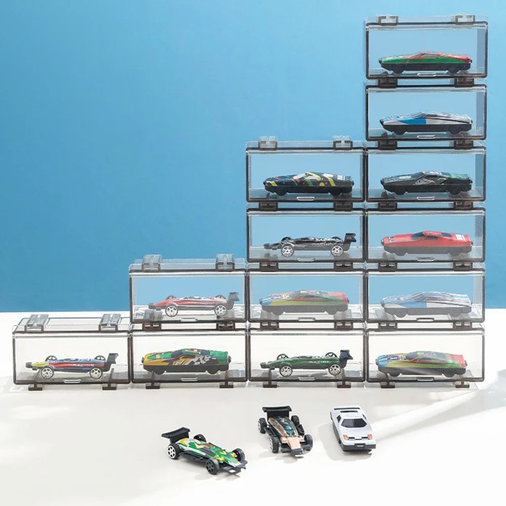 Creative Stackable Car Display Box 1:64 for Hot Wheel Car Model Toy Cabinet Rack Dustproof Transparent Acrylic Car Storage Boxes