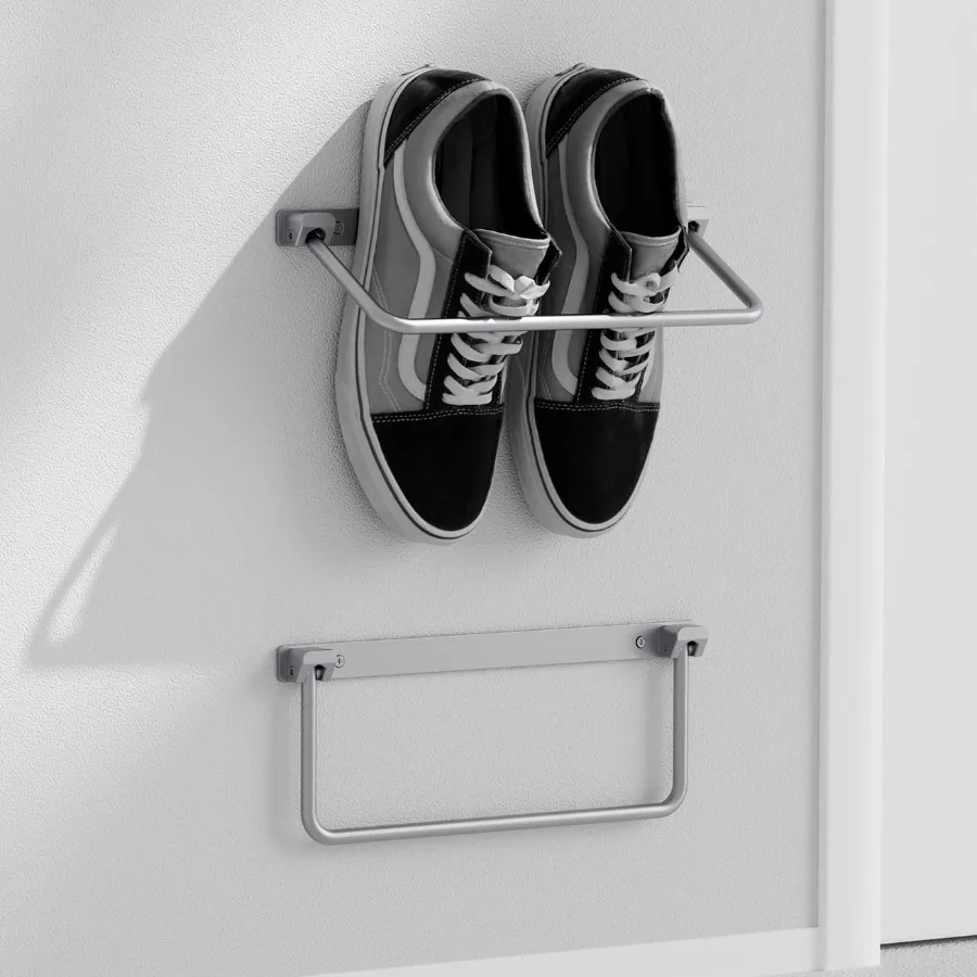 

Foldable WallMounted Shoe Rack Aluminum Hanging Shoe Organizer Efficient Holder and Storage Rack for Various Shoes Door Shoe Ha