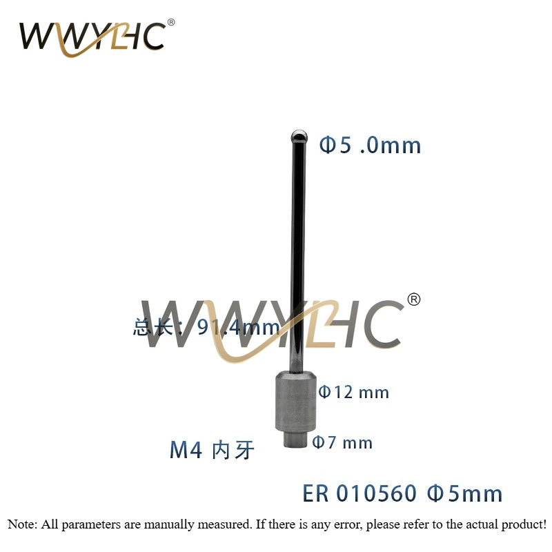 Probe ER-010560 ER-010561 Taster Edge Finder Ball Sensor Dia 2/5mm Suitable For Spark Machine Sensor Pin Elastic Center Bar 1PC