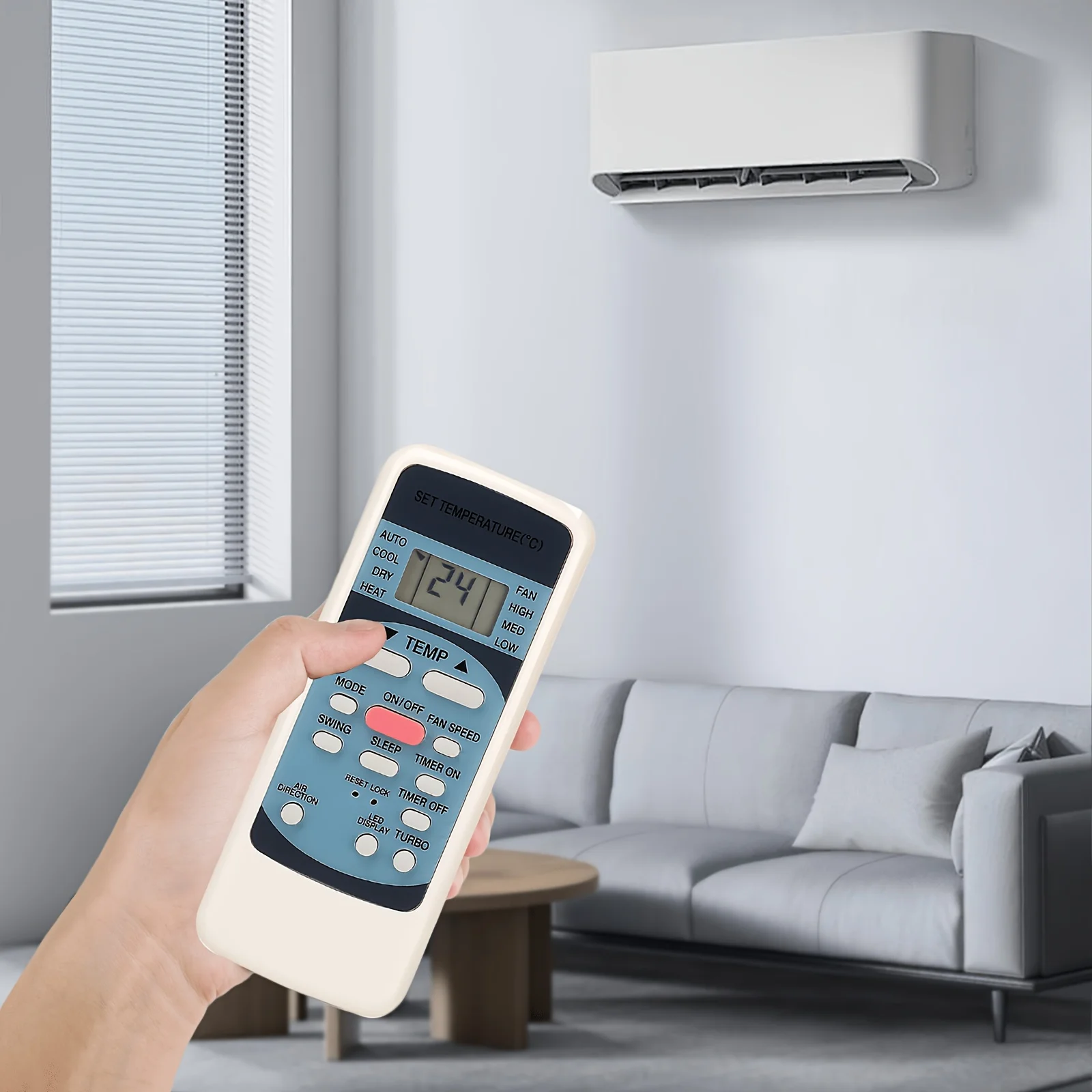 Universal Replacement R51M/E Air Conditioner Remote Control, Suitable for Midea R51/E, R51/CE, R51M/CE, R51D/E, R51M/BGE