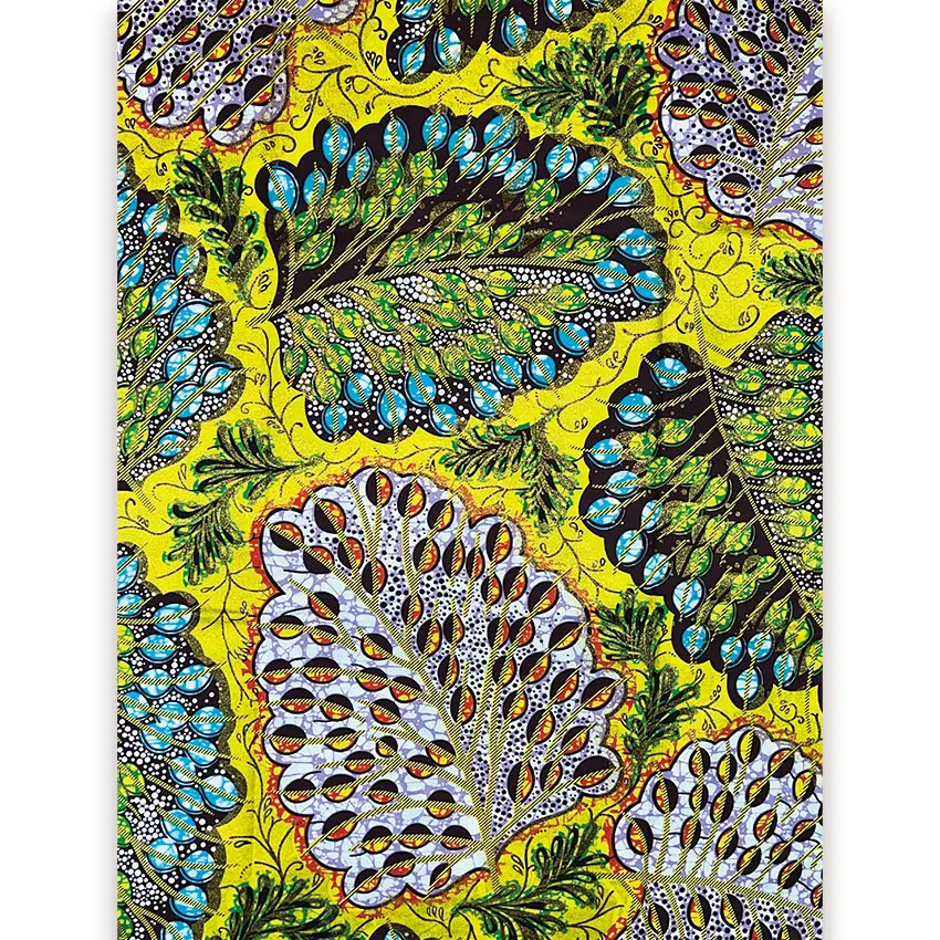 Grand Super 100% Cotton African Wax Fabric High Quality Wax Print Ankara Fabric For Sewing 6yards Women Fabric VL197