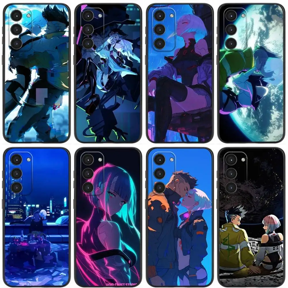 

C-Cyberpunk E-Edgerunners Phone Case For Samsung Galaxy A20,21s,22,31,32,52,53,72,73,80,91 Soft Liquid Silicone Black Cover