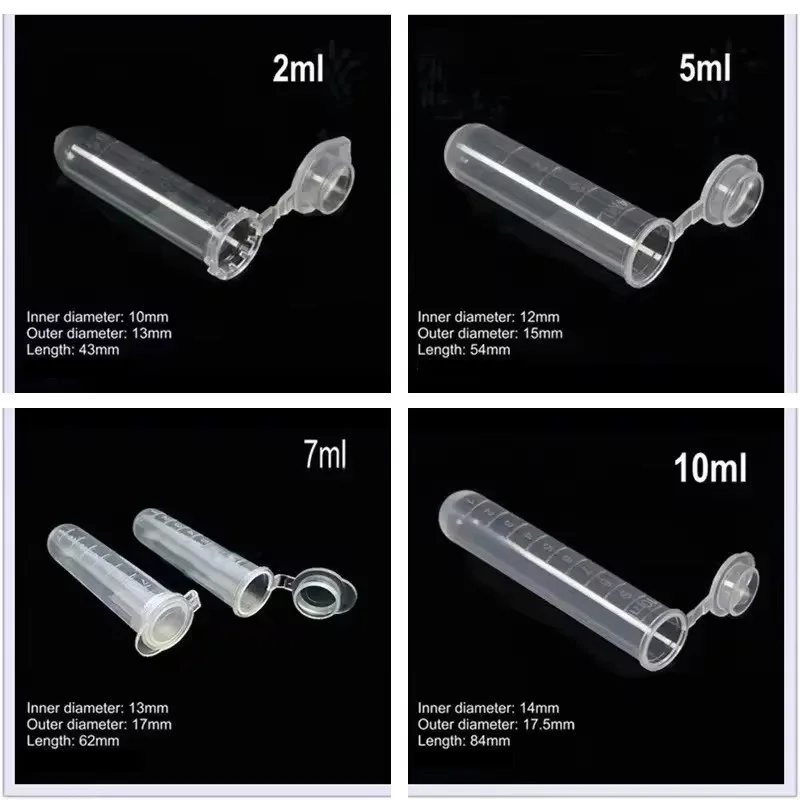 Labor-Kunststoff-Zentrifugenröhrchen EP-Reagenzglas 0,1 0,2 0,5 1,5 2 5 7 10 15 ml PCR-Röhrchen für Virusproben Schulexperimente – Detail 3