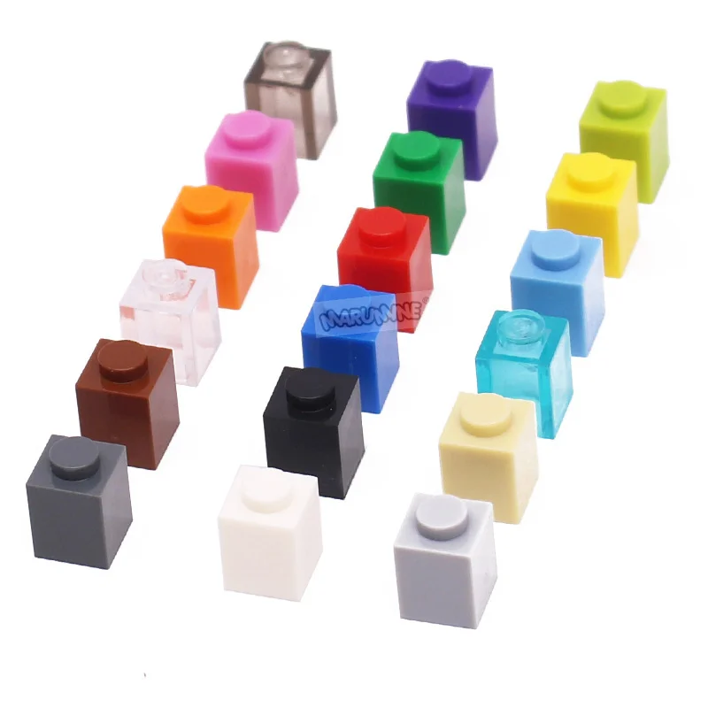 Marumine 150PCS 1x1 Dots Building Bricks MOC Blocks 3005 City Parts DIY Educational Construction Accessories Toys For Kids