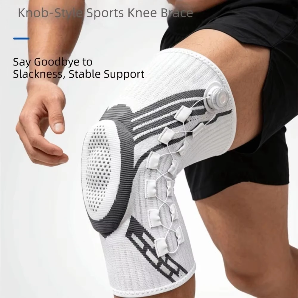 Unisex Adjustable Rotary Knob Knee Brace Meniscus Protection Kneepad for Basketball Running Football Badminton Sports Support