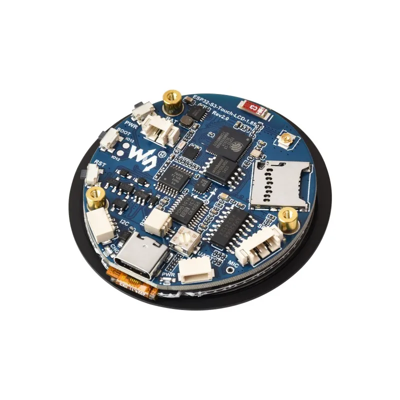 waveshare-esp32-s3-lcd-185、esp32-s3-185-インチラウンドディスプレイ開発ボード、360×360、32-ビット-lx7-デュアルコアプロセッサ、最大-24mhz