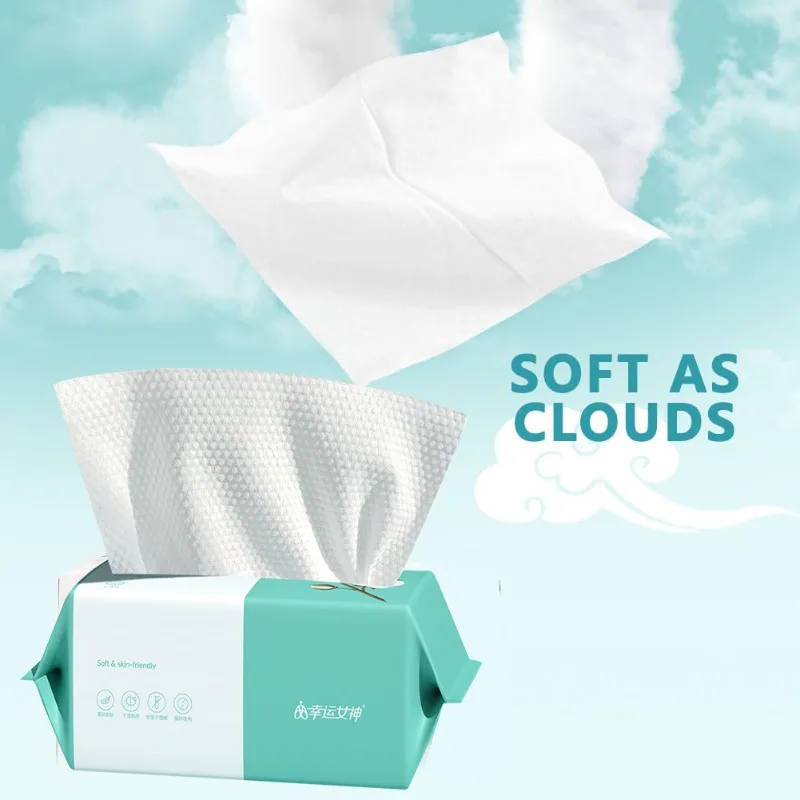 5pack(550pcs)Disposable Face Towel Cotton 100%Cotton Tissue Wet And Dry Makeup Non Woven Towel Soft Facial Cleansing Reusable