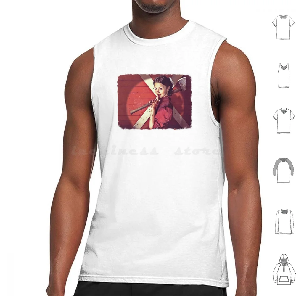 Pearl-Mia Goth Color Sketched Art Tank Tops Vest Sleeveless Sketched Magnet Pearl Mia Goth