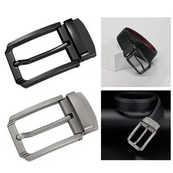 Hebilla de Pin rectangular para cinturón, accesorios para correa de cuero, hebilla de cinturón de aleación de lujo informal para negocios para hombres y mujeres