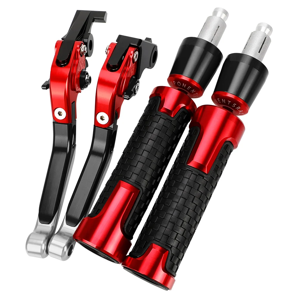 

7/8" 22mm Non-slip Rubber & CNC Aluminum Handlebar Handle Bar Grips Ends Cover Clutch Brake Levers For HONDA VFR400 1989 -1992
