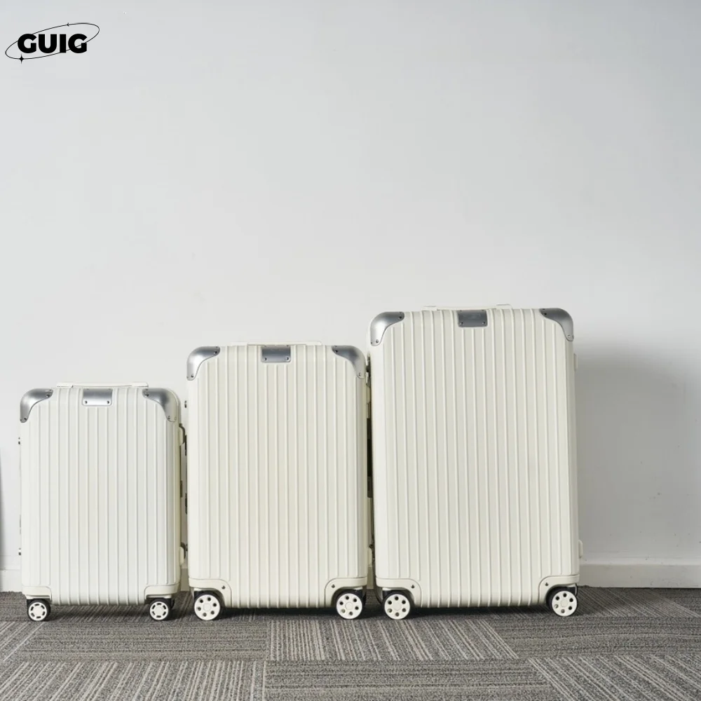 Luxury Brand LuggageTravel Suitcases All Aluminum Rolling Suitcases Custom Luxury Designer Carry On Suitcases on Wheels