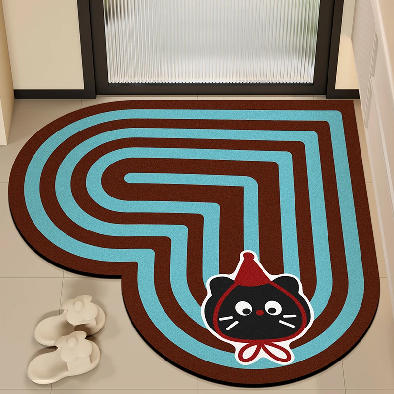 

Влагопоглощающий коврик для ванной из силикона с рисунком динозавра, нескользящий придверный коврик, быстросохнущий напольный коврик для дома