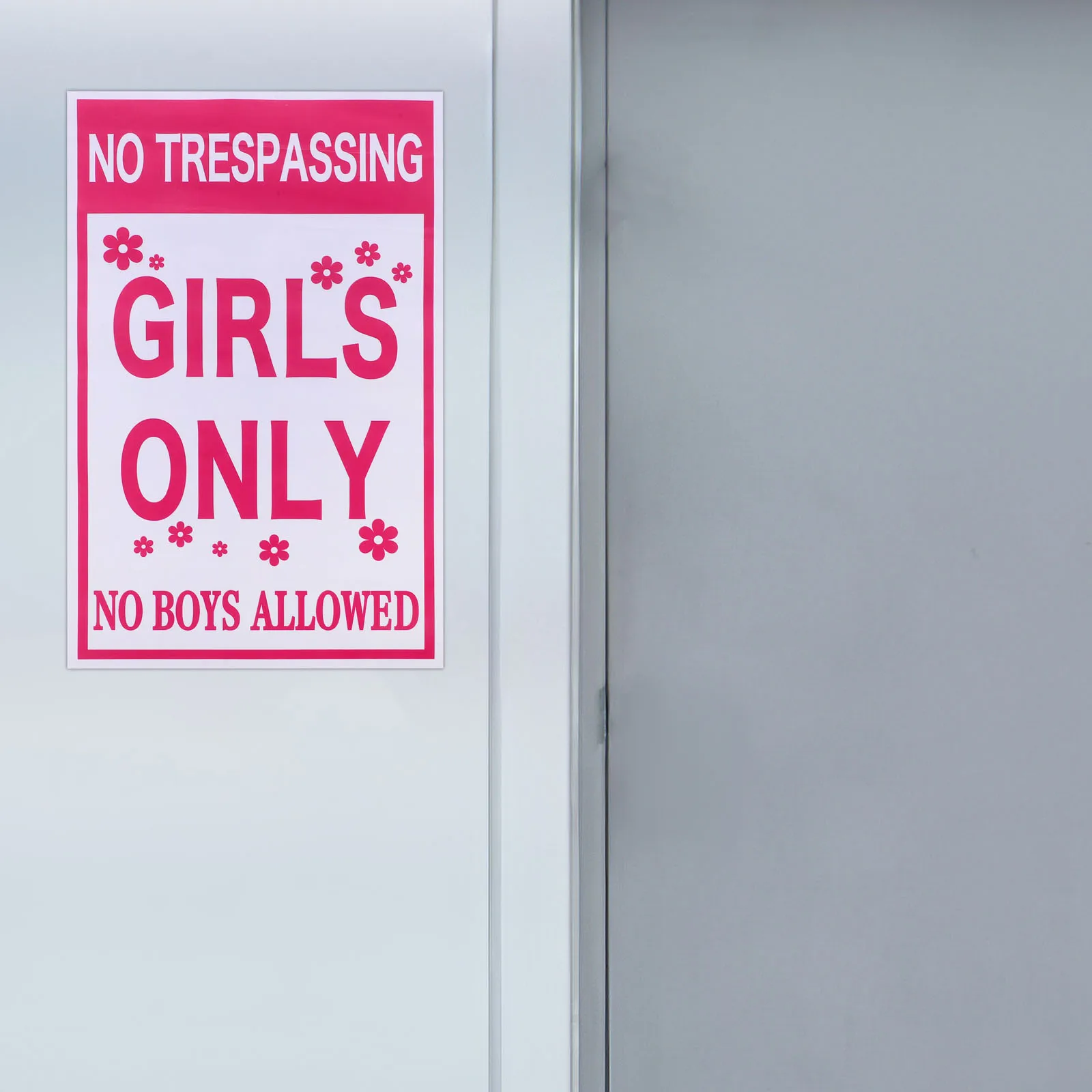 

Modern Aesthetic Bathroom Wall Sticker No Trespassing Door Plaque Versatile Use For Girls Changing Rooms Lounges Pools Spas