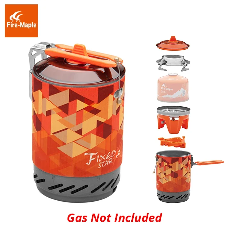 Fire Maple Camping Gas Stove Cooking System Heat Exchanger Pot 1L Portable Outdoor Tourist  Hiking Cookware Burners FMS-X2