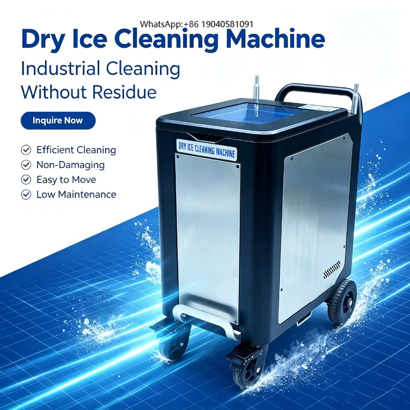 Dry Ice Blasting Machine Remove Residual Plastic Rubber Flash Screw Release Agent From Molds Dry Ice Cleaning Machine