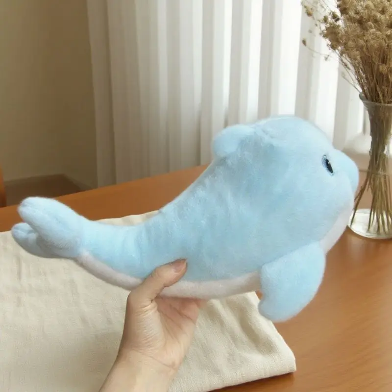 35 cm pluche dolfijn speelgoed schattig blauw roze dier gevuld pluche cartoon speelgoed voor jongens meisjes kerst verjaardagscadeaus