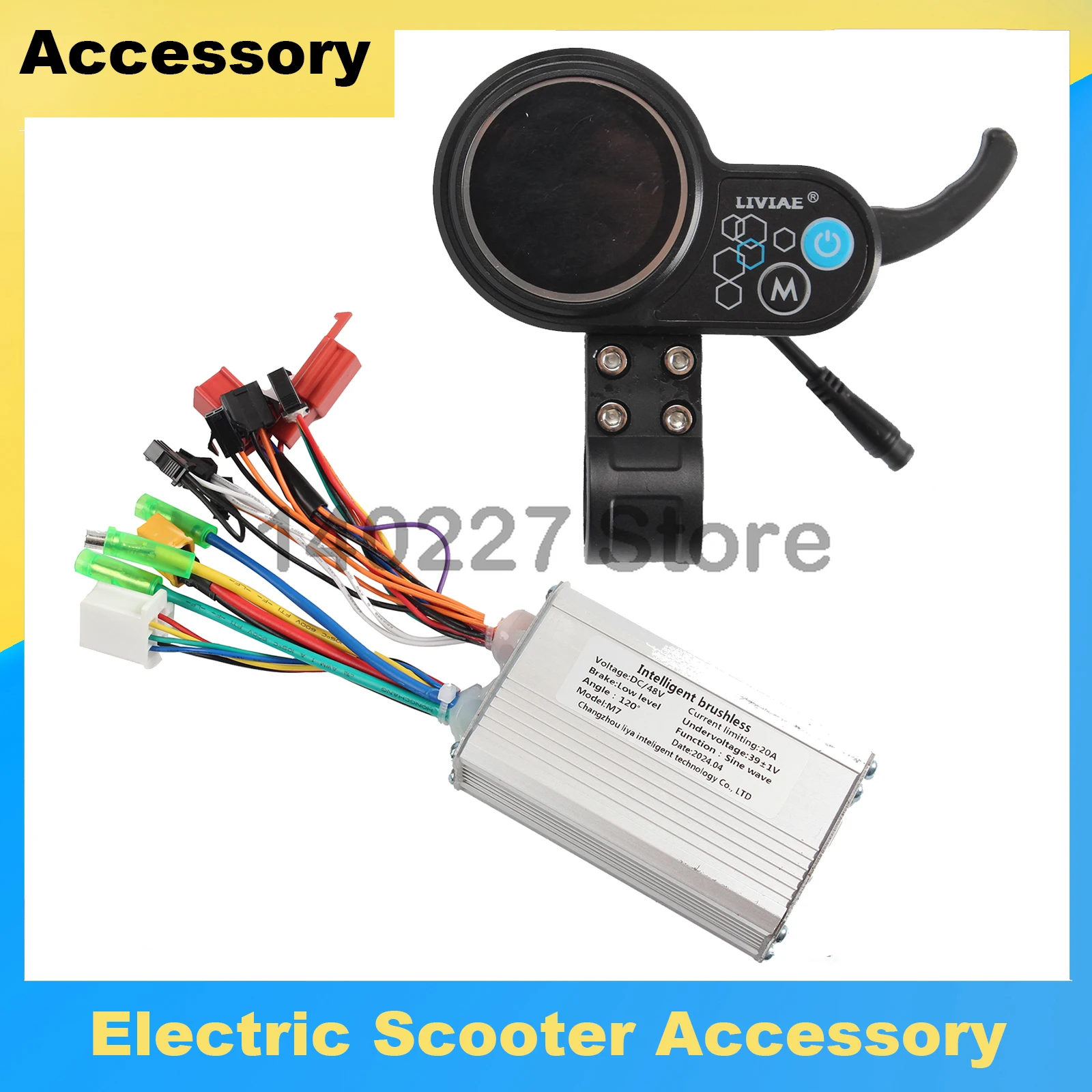 Electric Scooter Liviae Brushless Motor Controller 48V 20A  Speed Regulating Instrument LCD Screen Thumb Accelerator