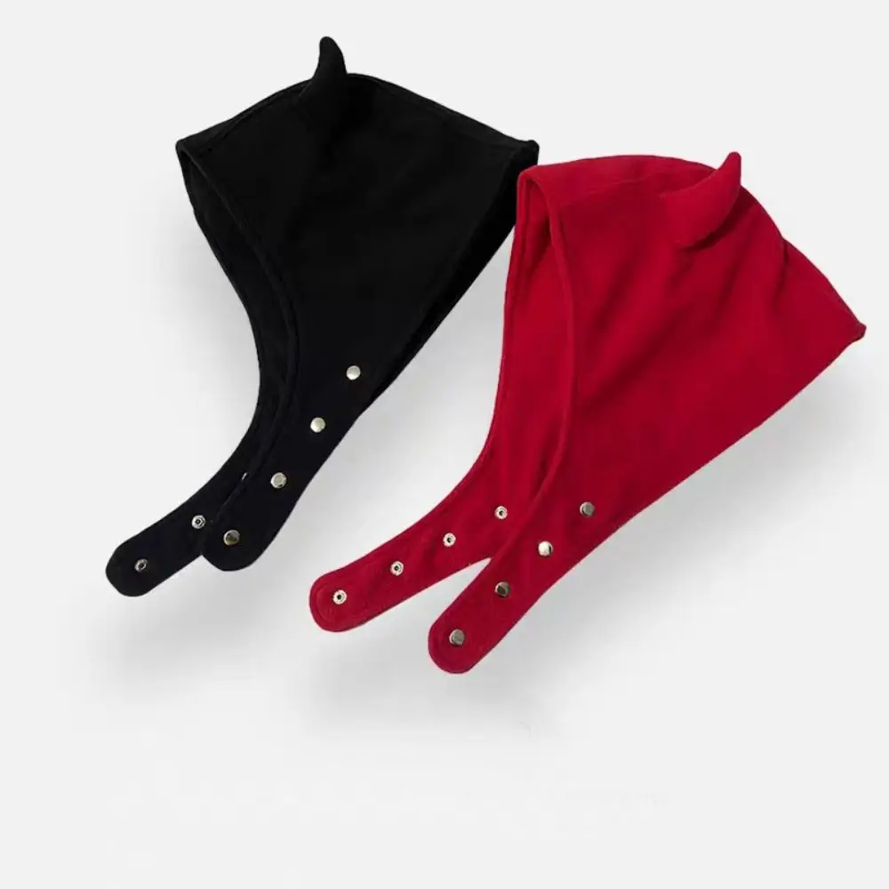 Novel Devil Horn Winter Bomber Hats Ear Protection Adjustable Cycling Cap Cute Fleece Warm Earflap Hat Autumn Winter