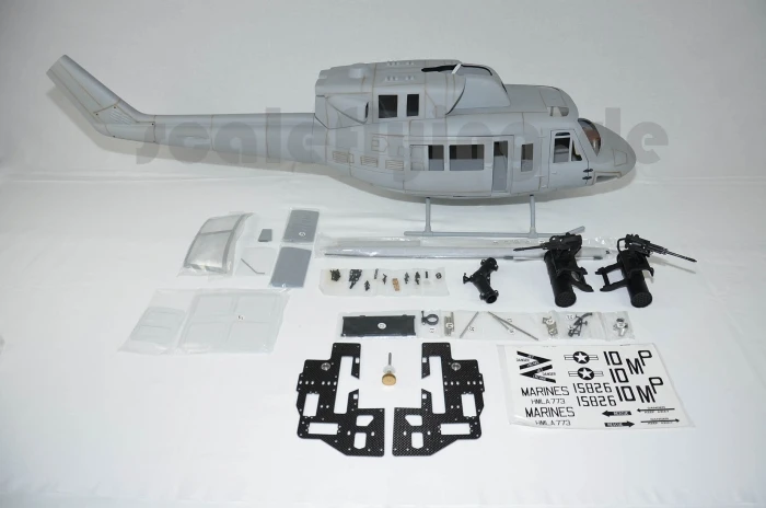 RC-Hubschrauber, Maßstab 500, Rumpfglocke UH-1N für TREX RC-Hubschrauber, Glasfaser-Copter-Modellgehäuse