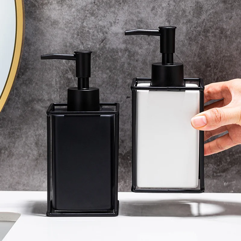 

Dispenser Black/White Ceramic Soap Dispenser Shampoo Bottle Ceramic Soap Dispenser Bathroom Hand Sanitizer Bottle Lotion Pump