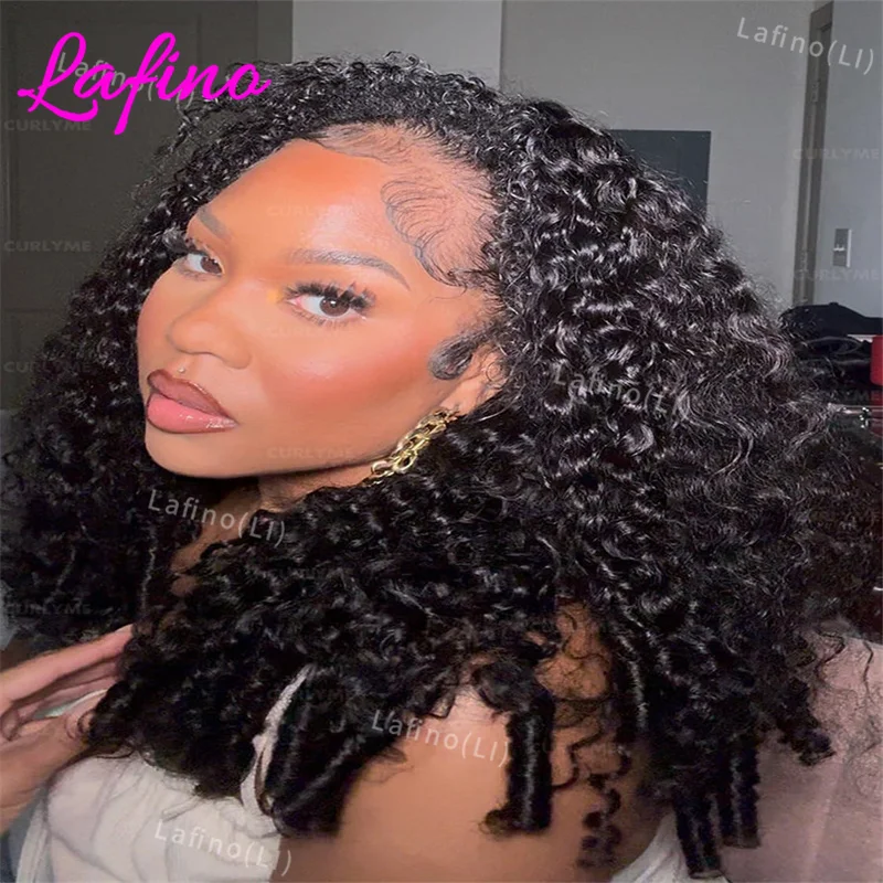 

Burmese Curly Glueless Wigs Human Hair 250% Permium 13x6 Deep Wave Lace Front Wigs Pre Bleached Deep Curly Lace Wig For Woman